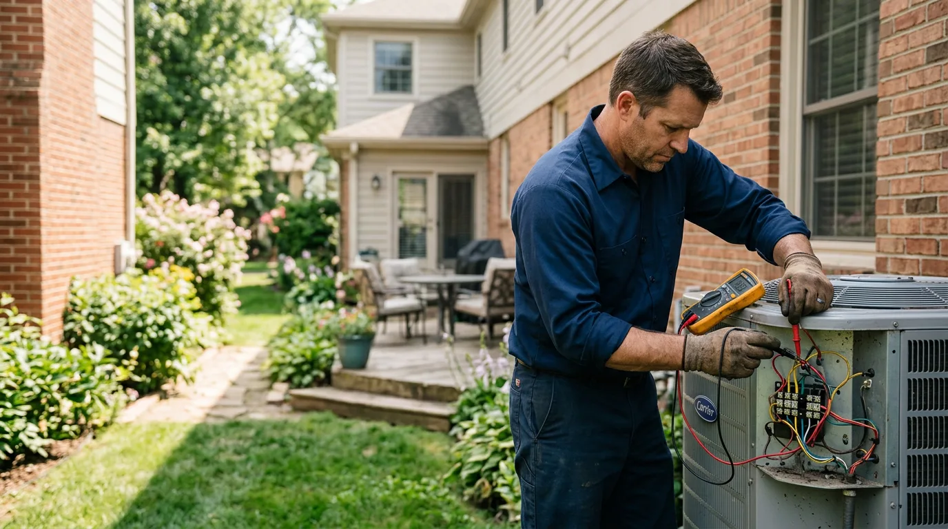 HVAC technician working near Big Springs, NE